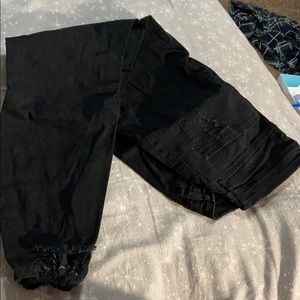 Black holey skinny Jeans size 18